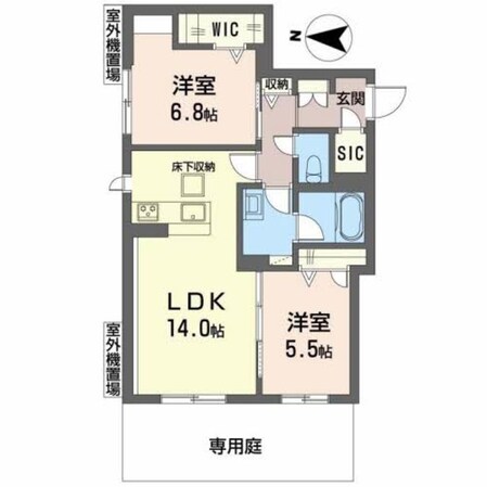 久宝寺駅 徒歩9分 1階の物件間取画像